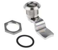 341-0157 Steinbach & Vollman Stainless Steel Triangular Lock, 26mm Panel-to-Tongue, 20.2 x 22.2mm Cutout, Key Unlock