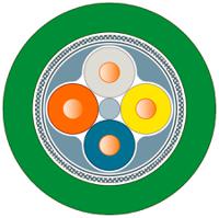 6xv18402an20 Siemens, 20m Cat5e, Green, Aluminium foil with a braided tin-plated copper wire screen Shielded, Unterminated PVC Sheath