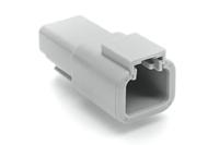 atp04-2p Amphenol Industrial, ATP Automotive Connector Socket Grey Cable Mount 2 Way, Crimp Termination ATP04-2P