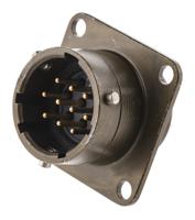 85102e1210p50 Souriau Sunbank by Eaton, 851, Copper Alloy 10 Way Panel Mount MIL Spec Circular Connector Receptacle, Pin