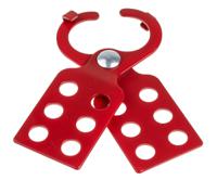 economy-lockout-10-hasp Brady Red 6-Lock Aluminium Lockout Hasp, 10.01mm Shackle