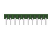 1-216602-0 TE Connectivity AMPMODU HV-100/HV-190 Series Right Angle Board Housing, 19 Contact(s), 2.54 mm Pitch, 2 Row, Unshrouded