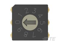 mrssv1dg10smjtr TE Connectivity 10 Way Surface Mount Rotary Switch 10P, Screwdriver Actuator