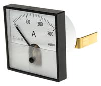 pd721mcs75mv2-001-0300a HOBUT PD72MC Analogue Panel Ammeter 0/300A For Shunt 75MV DC, 72mm x 72mm Moving Coil