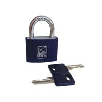 195-8237 RS PRO Key Aluminium Padlock, 6mm Shackle, 43mm Body