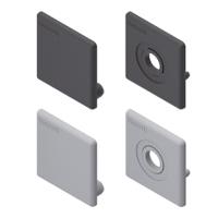 3842548822 Bosch Rexroth Grey PP Cover Cap, 50 x 50mm 50 x 50 mm Strut Profile, 10mm Groove