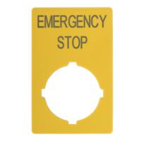 216472-m22-xzk-gb99 Eaton Label for Use with RMQ Titan Series, Emergency Stop