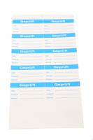 gke06 Idento Adhesive Pre-Printed Adhesive Label. Quantity: 10