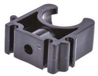 167061036 Georg Fischer PP Black Pipe Clamp, 0.63in x 1.42in x 1.06in, 0.24in