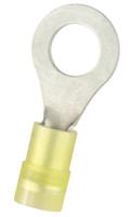 270-7631 RS PRO Insulated Crimp Ring Terminal, M8 Stud Size, 4mm² to 6mm² Wire Size, Yellow