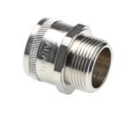 7tca296010r0098-s25m25a Adaptaflex Straight, Conduit Fitting, 25mm Nominal Size, M25, Brass, Silver IP40 rating
