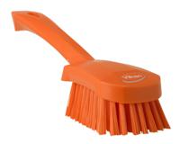 41927 Vikan Hard Bristle Orange Scrubbing Brush, 36mm bristle length, Polyester bristle material
