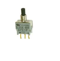 ape1f-2m-10-z Nidec Components APE Series Miniature Push Button Switch, On-(On), PCB, SPDT, 60V ac/dc