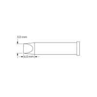 gt6-ch0050p Metcal GT6-CH0050P 5.0 x 6 mm Chisel Soldering Iron Tip for use with Soldering Iron