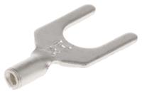 433-040 RS PRO Uninsulated Crimp Spade Connector, 0.5mm² to 1.5mm², 22AWG to 16AWG, M6 Stud Size