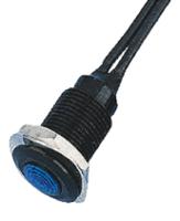 oxlclh10012acfl30be Oxley Blue Panel Mount Indicator, 12V ac, 10.2mm Mounting Hole Size, Lead Wires Termination, IP66