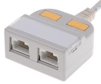 400-9017 RS PRO 2-Port RJ45 T-Adapter, Cat5, Unshielded