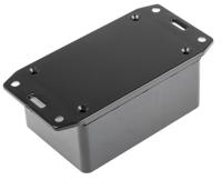 1591lsflbk Hammond 1591 Series Black ABS Enclosure, IP54, Flanged, Black Lid, 85 x 56 x 35mm