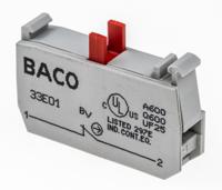 33e01 BACO BACO Series Contact Block, 600V, 1NC