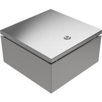 213-4063 RS PRO 304 Stainless Steel Wall Box, IP66, 300 mm x 300 mm