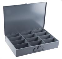 303-4680 Durham 12 Cell Grey Steel Compartment Box, 76mm x 457mm x 304mm