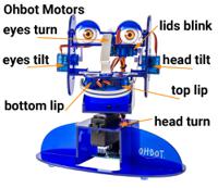 385 Ohbot 7 axis RobotAI Educational Robot - Assembled
