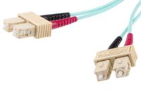 121-3915 RS PRO SC to SC Duplex Multi Mode OM3 Fibre Optic Cable, 900μm, Blue, 3m