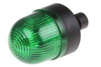 20720075 Werma EM 207 Series Green Steady Beacon, 24 V ac/dc, Panel Mount, LED Bulb, IP65