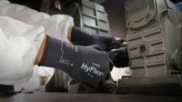 11840050 Ansell HyFlex 11-840 Grey Nylon, Spandex Nylon, Spandex Work Gloves, Size 5, Nitrile Coating