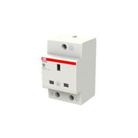 2csm259343r0721-m1363 ABB Grey 1 Gang Plug Socket, 13A, Type G - British, Indoor Use