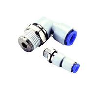 ksl10-02s SMC KSL Series Elbow Threaded Adaptor, R 1/4 Male to Push In 10 mm, Threaded-to-Tube Connection Style