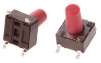 dtsm65rv Apem Red Stem Tactile Switch, SPST 50 mA @ 12 V dc 9.5mm Surface Mount