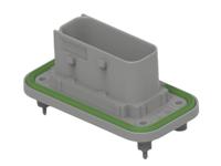 2-2377481-1 TE Connectivity 2-23774 Series Vertical Panel PCB Header, 18 Contact(s), 6 mm Pitch, 2 Row, Shrouded
