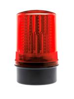 led201-02-02 Moflash LED201 Series Red Multiple Effect Beacon, 24 V dc, Box Mount, Surface Mount, LED Bulb, IP65