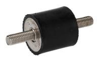 185-4486 RS PRO Cylindrical M8 Anti Vibration Mount, Male to Male Bobbin with 42.32kg Compression Load