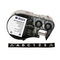 m4c-500-595-bk-wt Brady B-595 on White on Black Label, 12.70 mm Width