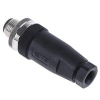 t4111001051-000 TE Connectivity Circular Connector, 5 Contacts, Cable, M12 Connector, Plug, Male, IP67, T411 Series
