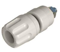 930103107 Hirschmann Test & Measurement 35A, White Binding Post With Brass Contacts and Nickel Plated - 8mm Hole Diameter
