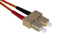 738-8506 RS PRO SC to SC Duplex Multi Mode OM1 Fibre Optic Cable, 62.5/125μm, Orange, 25m