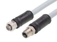 1205010205 Brad from Molex Cordset, 5 Contacts, Cable, M12 Connector, Plug, Socket, Female/Male, IP67, 120501 Series