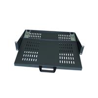 195-9126 RS PRO Black Tray, 2U, 10kg Load x 280mm