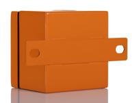 232-0524 RS PRO Orange Steel Junction Box, IP65, 100 x 100 x 80mm