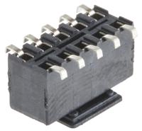 969973-5 TE Connectivity AMPMODU HV100 Series Straight Surface Mount PCB Socket, 10-Contact, 2-Row, 2.54mm Pitch, Solder