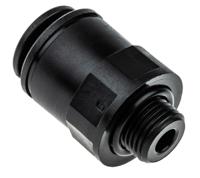 pm010811e John Guest PM Series Straight Threaded Adaptor, G 1/8 Male to Push In 8 mm, Threaded-to-Tube Connection Style