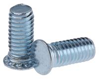 827-423 RS PRO Steel Zinc plated & clear Passivated Self Clinching Stud, M6, length-14mm