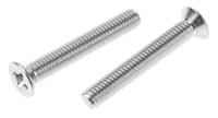914-1826 RS PRO Pozidriv M6 Countersunk A2 304 Stainless Steel Machine Screws DIN 965Z x 40.0mm