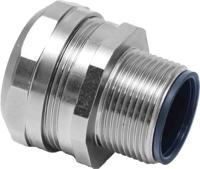 214-9571 RS PRO Fixed Fitting, Conduit Fitting, 25mm Nominal Size, M25, Brass, Silver IP67 rating