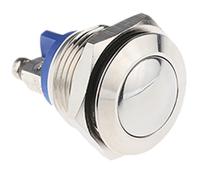 r16dfnstag EOZ Push Button Switch, Momentary, Panel Mount, 16.2mm Cutout, SPST, 48 V dc, 250V ac, IP65