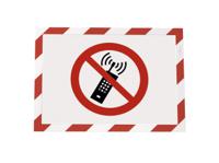 4944132 Durable DURAFRAME® SECURITY Red/White A4 Smooth and rigid Information Frame, 375mm Height, 236mm Width