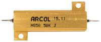 hs50-50k-j Arcol, 50kΩ 50W Wire Wound Chassis Mount Resistor HS50 50K J ±5%